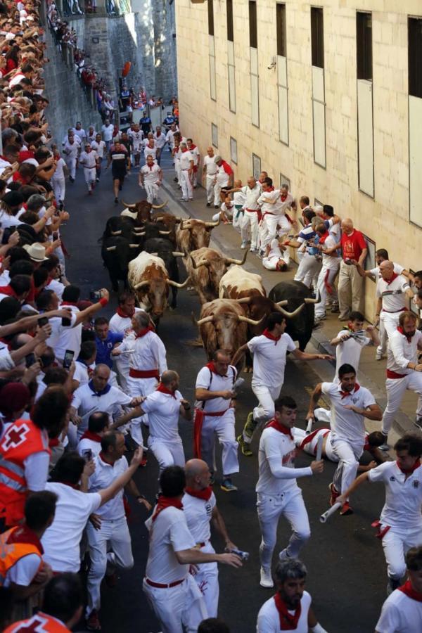 El Primer Balcon De Santo Domingo Bull Run Balcony Pamplona Exterior foto